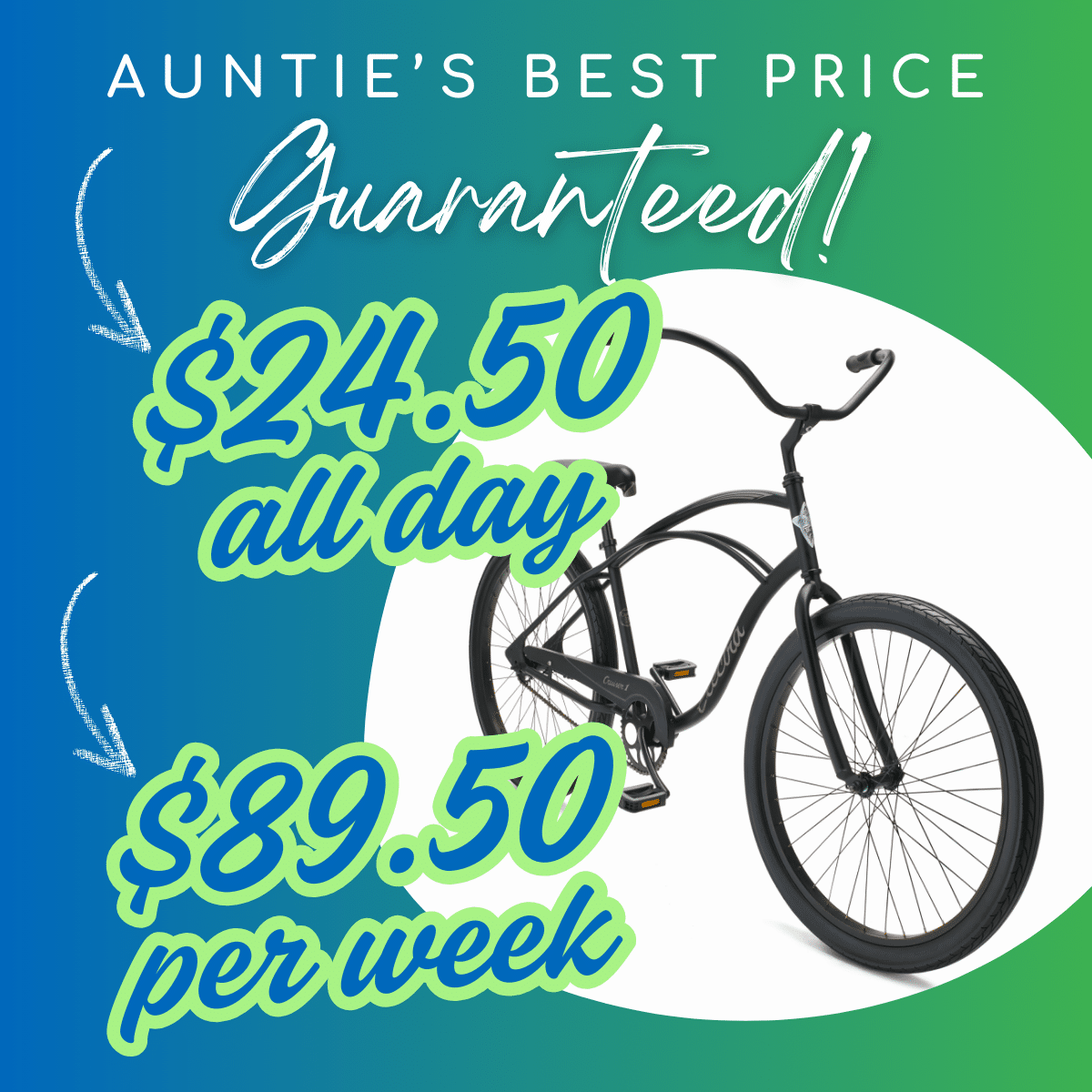 Aunties Best Price Guaranteed - Maui Beach Cruiser Bike Rentals at Auntie Snorkel.