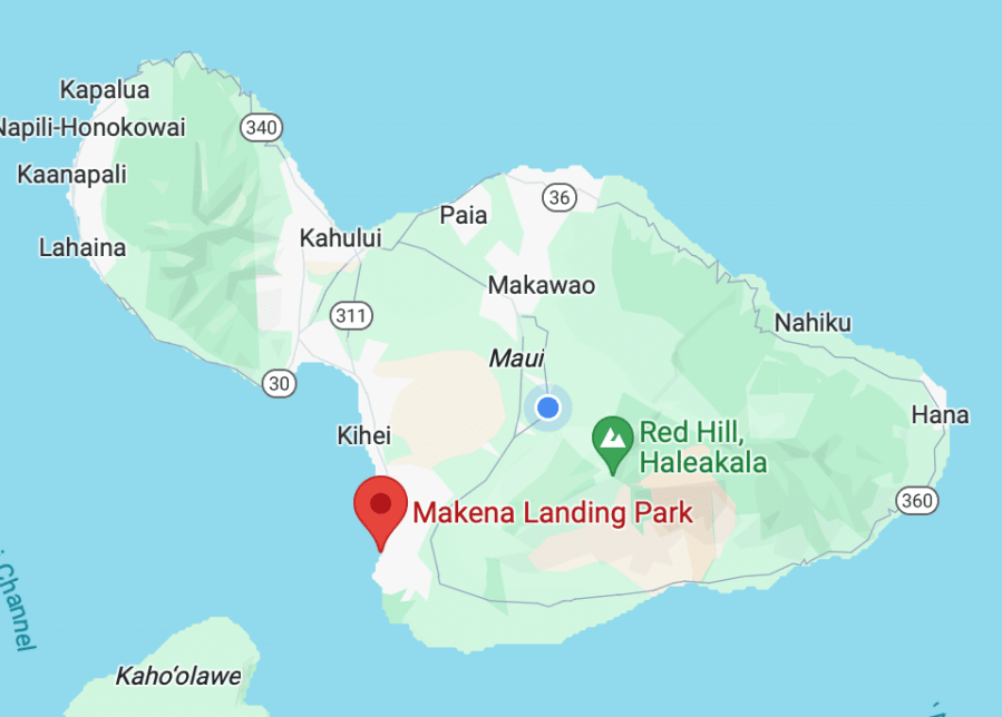 Makena Landing Map