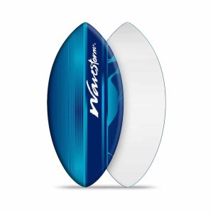 Skimboard rental Wavestorm brand display